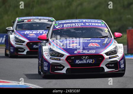 Tom Chilton, Hyundai i30N, Team Bristol Street Motors, BTCC, British Touring Car Championship, round 10, undici e dodici della stagione 2024, da Foto Stock