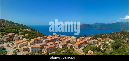 FRANCIA, CORSE-DU-SUD (2A) PIANA, VISTA AEREA Foto Stock