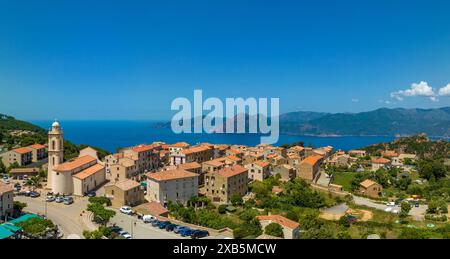 FRANCIA, CORSE-DU-SUD (2A) PIANA, VISTA AEREA Foto Stock