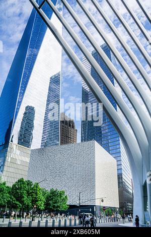 Perelman Performing Arts Center, World Trade Center, Oculus Transportation Hub, Financial District, New York City, New York, Stati Uniti Foto Stock