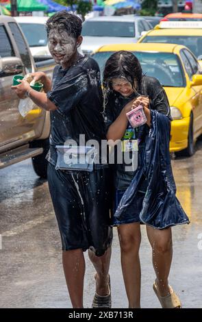 Songkran Festival Samut Sakhon Foto Stock