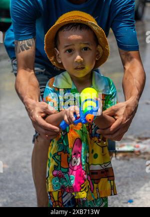 Songkran Festival Samut Sakhon Foto Stock