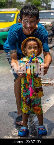 Songkran Festival Samut Sakhon Foto Stock