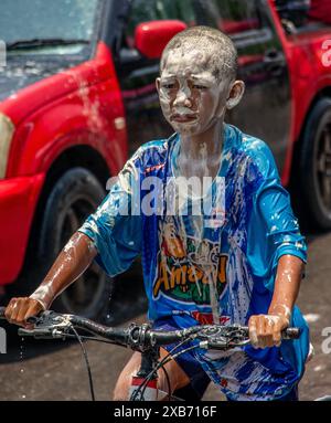 Songkran Festival Samut Sakhon Foto Stock