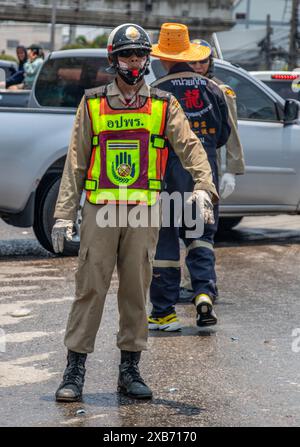 Songkran Festival Samut Sakhon Foto Stock