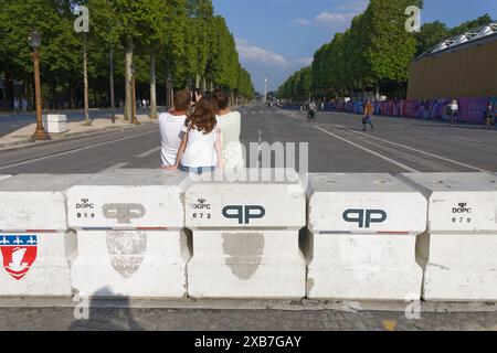 Parigi, Francia. 6 giugno 2024. La capitale alla vigilia dei Giochi Olimpici, Parigi, Francia. Credito: Gerard Crossay/Alamy Stock Photo Foto Stock