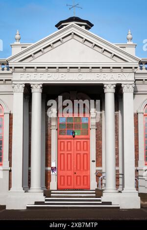 Biblioteca pubblica gratuita, Hokitika, Westland, South Island, nuova Zelanda Foto Stock