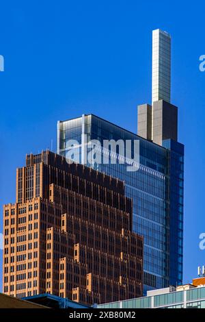 Il Comcast Technology Center è l'edificio più alto della città. Philadelphia, Pennsylvania, Stati Uniti. Foto Stock