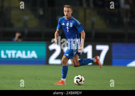 Empoli, Italia, 9 giugno 2024. Davide Frattesi dell'Italia durante l'amichevole internazionale allo Stadio Carlo Castellani di Empoli. Il credito immagine dovrebbe essere: Jonathan Moscrop / Sportimage Foto Stock