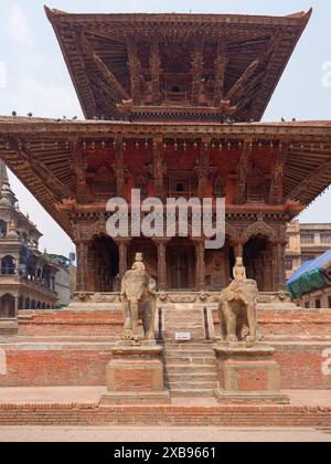 Piazza Patan Durbar situata nella città di Lalitpur in Nepal Foto Stock