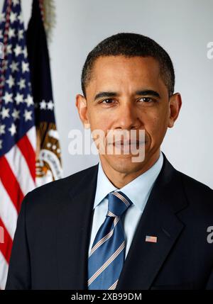 Ritratto ufficiale del presidente eletto Barack Obama. Foto del fotografo della Casa Bianca Pete Souza Foto Stock