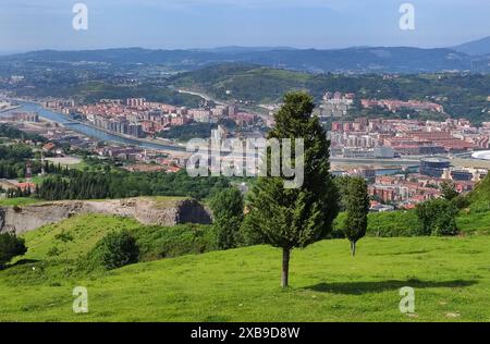 Bilbao: Vista panoramica dal punto panoramico di Arraiz Foto Stock