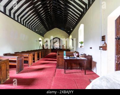 St Thomas a Beckett Church, Wolvesnewton, Monmouthshire, Galles. REGNO UNITO Foto Stock