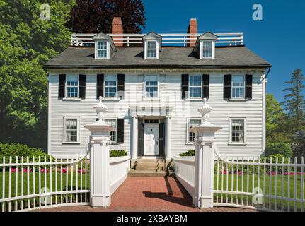 Ropes Mansion Peabody Essex Museum Essex Institute distretto storico   Salem, Massachusetts, Stati Uniti Foto Stock