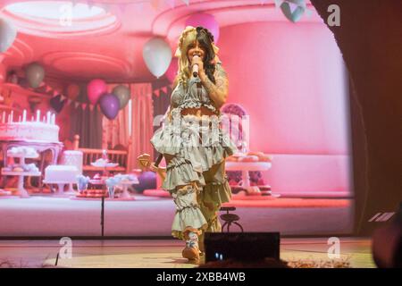 Toronto, Canada. 9 giugno 2024. La cantante e cantautrice americana Melanie Martinez si esibisce in uno show sold out alla Scotiabank Arena di Toronto. (Foto di Angel Marchini/SOPA Images/Sipa USA) credito: SIPA USA/Alamy Live News Foto Stock