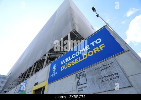 Duesseldorf, Germania. 11 giugno 2024. Merkur Spielarena a Duesseldorf sull'11. Giugno 2024. Foto: Sanjin Strukic/PIXSELL credito: Pixsell/Alamy Live News Foto Stock