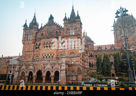 Chhatrapati Shivaji Maharaj Terminus, Mumbai, Maharashtra, India Asia Foto Stock