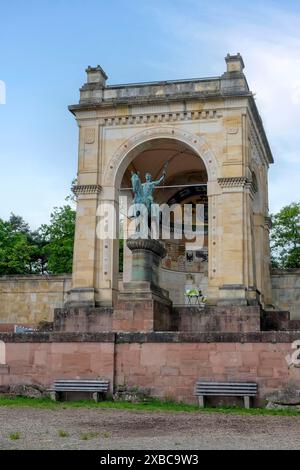 Monumento alla vittoria e alla pace, Werderberg, Edenkoben, Palatinato del Sud, Palatinato, Renania-Palatinato, Germania Foto Stock