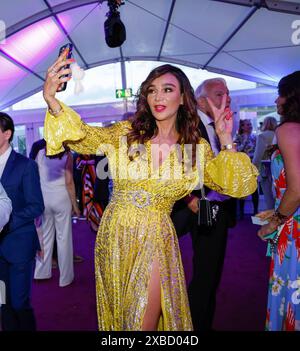 Verona Pooth bei der Bertelsmann Sommerparty in der Bertelsmann Repräsentanz Berlino. *** Verona Pooth al Bertelsmann Summer Party presso l'Ufficio di rappresentanza Bertelsmann a Berlino Foto Stock