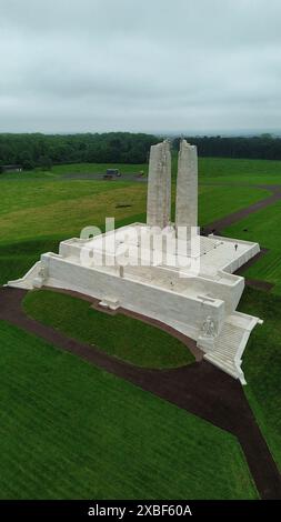 Foto drone Canadian National Vimy Memorial Francia Europa Foto Stock