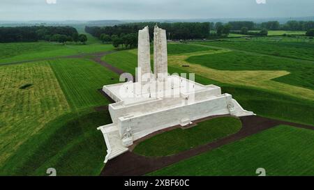 Foto drone Canadian National Vimy Memorial Francia Europa Foto Stock
