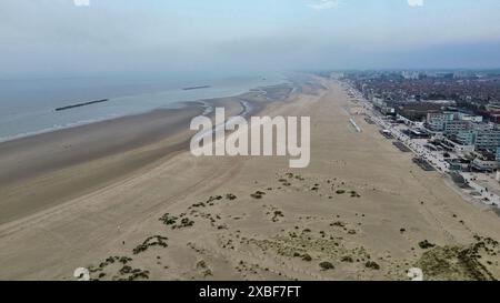 Foto drone Dunkirk Beach Francia europa Foto Stock