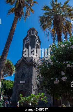 La chiesa di Puerto de la Cruz Foto Stock