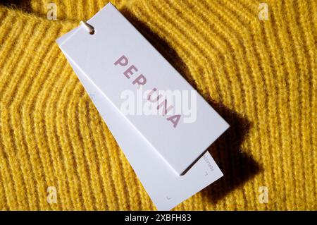 etichetta di abbigliamento per un marchio di moda Foto Stock
