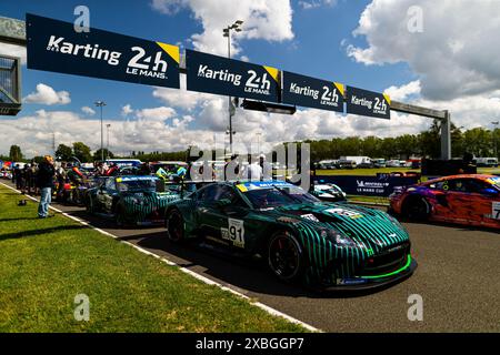 Le Mans, Francia. 12 giugno 2024. 91 BOVET Claude (gbr), McDonald David (gbr), Blackthorn, Aston Martin Vantage GT3 Evo, GT3, #91, durante la Road to le Mans 2024, 3° round della Michelin le Mans Cup 2024, sul Circuit des 24 Heures du Mans, dal 12 al 15 giugno 2024 a le Mans, Francia - foto Javier Jimenez/DPPI credito: DPPI Media/Alamy Live News Foto Stock