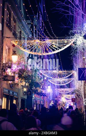 Il mercatino di Natale di Strasburgo Foto Stock