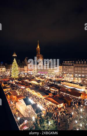 Il mercatino di Natale di Strasburgo Foto Stock