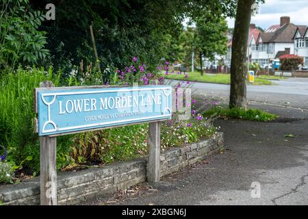 LONDRA - 10 GIUGNO 2024: Zona di conservazione di Lower Morden Lane a Merton sud-ovest di Londra Foto Stock