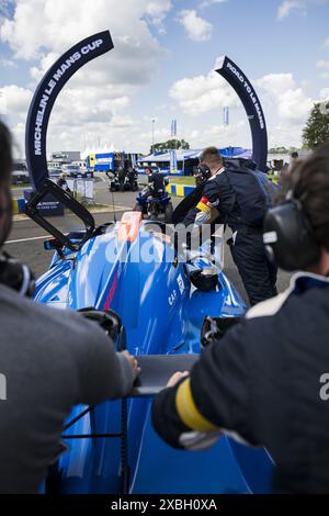 Durante la Road to le Mans 2024, terza prova della Michelin le Mans Cup 2024, sul circuito des 24 Heures du Mans, dal 12 al 15 giugno 2024 a le Mans, Francia Foto Stock