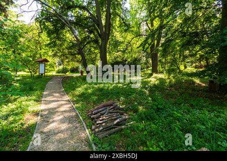 Giardino botanico dell'Università di Sopron, Sopron, Ungheria Foto Stock