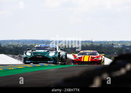 Le Mans, Francia. 12 giugno 2024. 91 BOVET Claude (gbr), McDonald David (gbr), Blackthorn, Aston Martin Vantage GT3 Evo, GT3, #91, azione durante la Road to le Mans 2024, 3° round della Michelin le Mans Cup 2024, sul circuito des 24 Heures du Mans, dal 12 al 15 giugno 2024 a le Mans, Francia - Photo Marcel Wulf/DPPI credito: DPPI Media/Alamy Live News Foto Stock