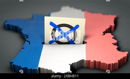 Wahlen in Frankreich Symbolbild zum Thema Wahlen, Neuwahlen usw. In Frankreich *** elezioni in Francia immagine simbolica sul tema delle elezioni, nuove elezioni, ecc. in Francia Foto Stock