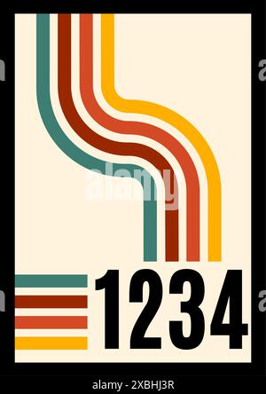 Illustrazione dei numeri con vari colori Foto Stock