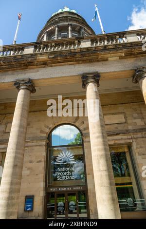 National Records of Scotland, West Register House, Charlotte Square, Edimburgo, Scozia Foto Stock