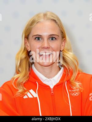 Lucy Hope durante una sessione del Team GB in vista delle Olimpiadi di Parigi 2024 al Birmingham National Exhibition Centre. Data foto: Mercoledì 12 giugno 2024. Foto Stock