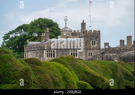 Walmer Castle vicino a Deal e dover nel Kent, casa dei signori guardiani dei cinque porti e della Regina madre Foto Stock