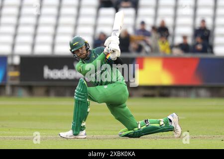 Peter Handscomb di Leicestershire Foxes in battuta durante il Vitality T20 Blast match tra Durham e Leicestershire Foxes al Seat Unique Riverside, Chester le Street, mercoledì 12 giugno 2024. (Foto: Robert Smith | mi News) crediti: MI News & Sport /Alamy Live News Foto Stock