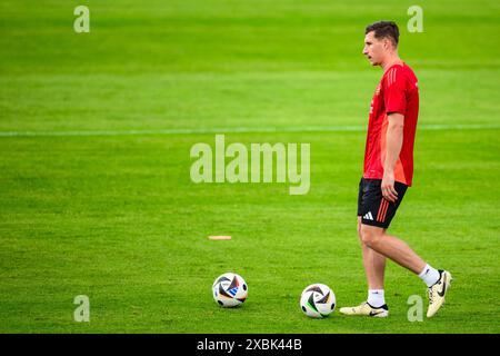 Weiler Simmerberg, Germania. 12 giugno 2024. Calcio, preparazione per UEFA Euro 2024, allenamento Ungheria, Willi Orban prende parte all'allenamento della nazionale ungherese. Credito: Tom Weller/dpa/Alamy Live News Foto Stock