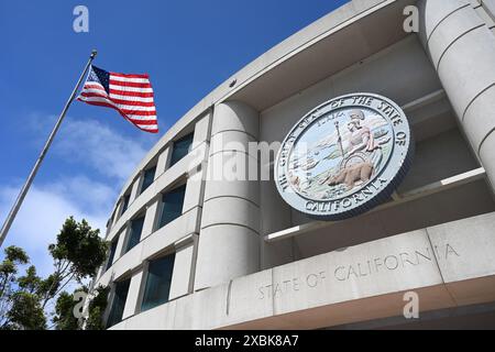 San Francisco, California, USA - 25 luglio 2023: Sede centrale della California Public Utilities Commission a San Francisco, Stato della California. Foto Stock