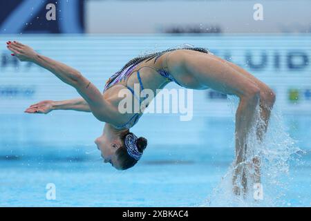 BELGRADO, SERBIA - 12 GIUGNO: Bregje de Brouwer dei Paesi Bassi, Noortje de Brouwer dei Paesi Bassi durante il terzo giorno dei Campionati europei di acqua 2024 il 12 giugno 2024 a Belgrado, Serbia. (Foto di Nikola Krstic/BSR Agency) Foto Stock