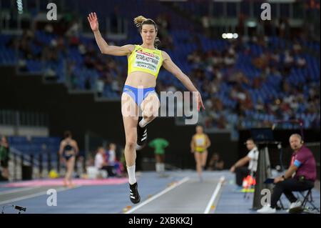 Roma, Italia. 12 giugno 2024. Alina ROTARU-KOTTMANN di Romania in azione durante la finale di salto lungo femminile ai Campionati europei di atletica leggera di Roma 2024 allo Stadio Olimpico di Roma, 12 giugno 2024. Credito: Agenzia fotografica indipendente/Alamy Live News Foto Stock