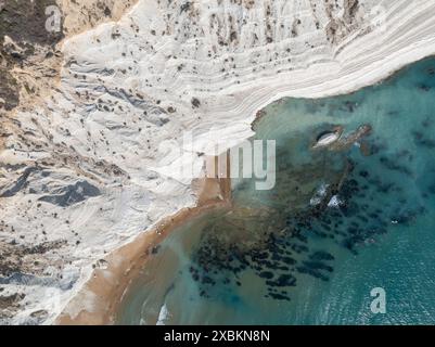 Scala dei turchi ad Agrigento, Sicilia (Scala dei turchi) in Italia. Foto Stock