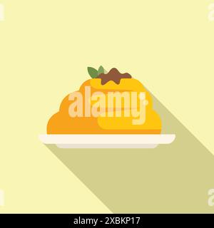 L'omurice è un piatto giapponese composto da riso fritto e uova strapazzate leggermente fritte, condite con ketchup Illustrazione Vettoriale