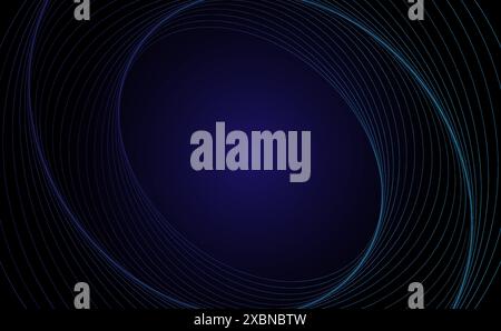 Sfondo astratto circolare ondulato. Cerchi astratti vettoriali linee sfondo ondulato Illustrazione Vettoriale