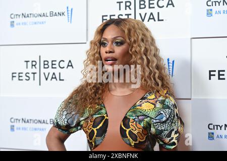 Laverne Cox partecipa a The Storytellers: Laverne Cox in Conversations with Jet Toomer durante il Tribeca Festival 2024 allo Spring Studio il 12 giugno 2024 Foto Stock