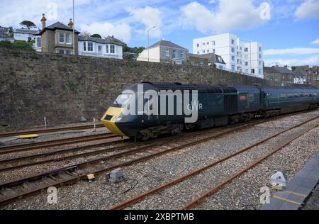 British Rail Class 43 (HST) alla stazione ferroviaria di Penzance Foto Stock